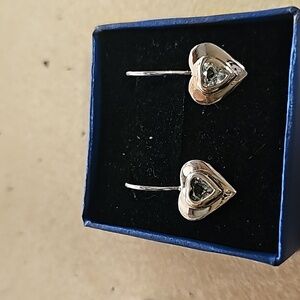 Sterling Sliver Paper Clip With Real Auqamarina Stone.